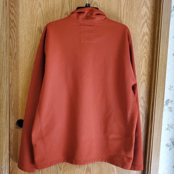 Timberland 1/4 zip knit pullover red orange polyester size XXL - Picture 9 of 10